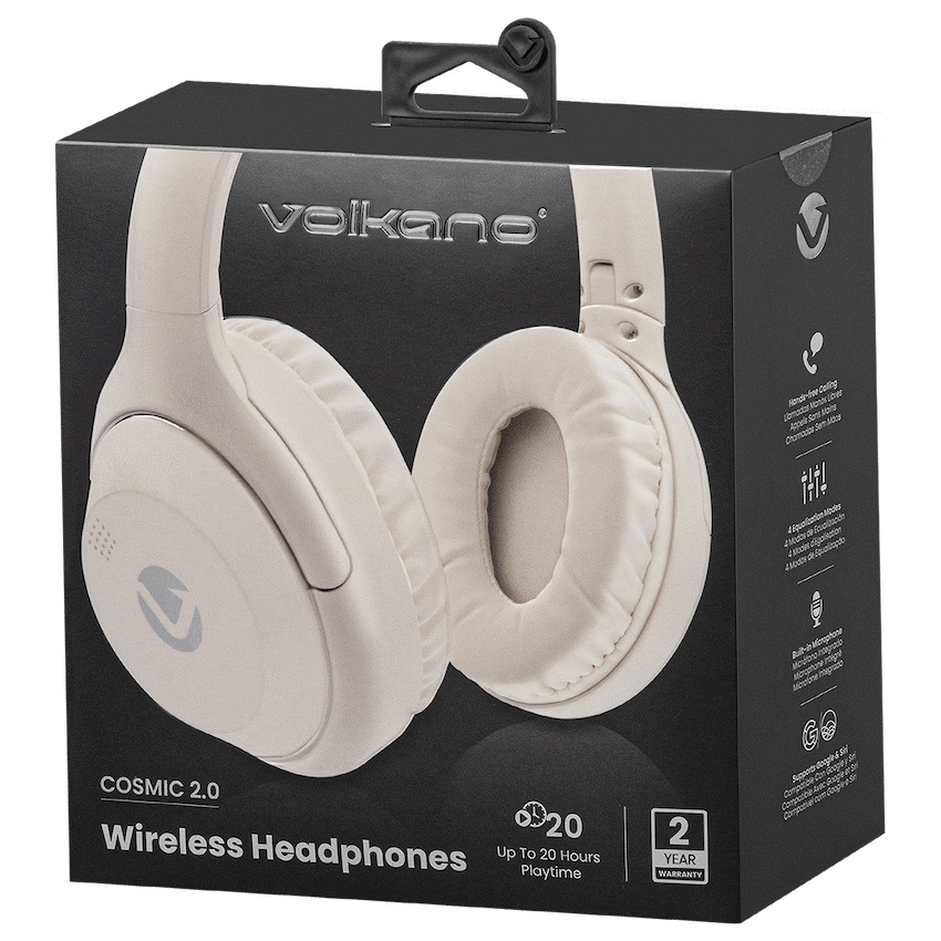 Volkano Audio Volkano Cosmic 2 Series Bluetooth Headphone - Nude