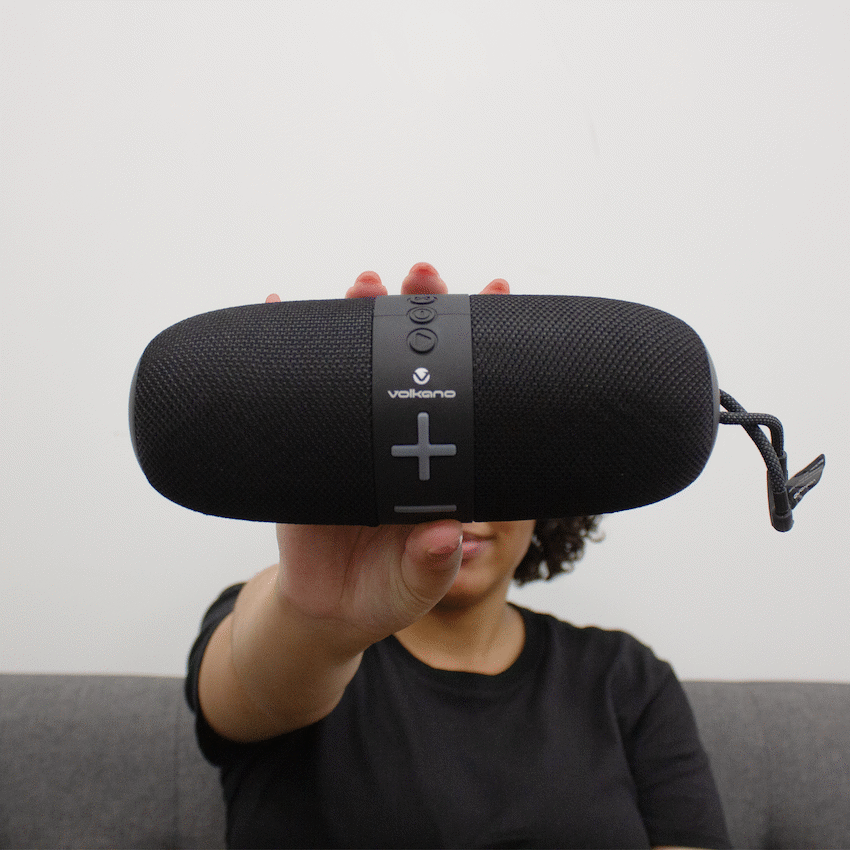 Volkano Audio Volkano Flow Series Portable Bluetooth Speaker - Black with Grey Buttons