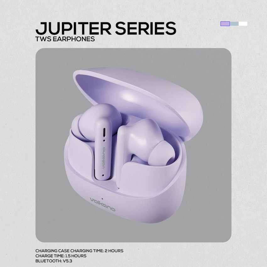 Volkano Audio Volkano Jupiter Series TWS Earphones - Pastel Purple