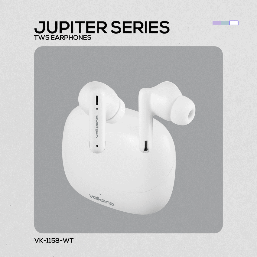 Volkano Audio Volkano Jupiter Series TWS Earphones - White