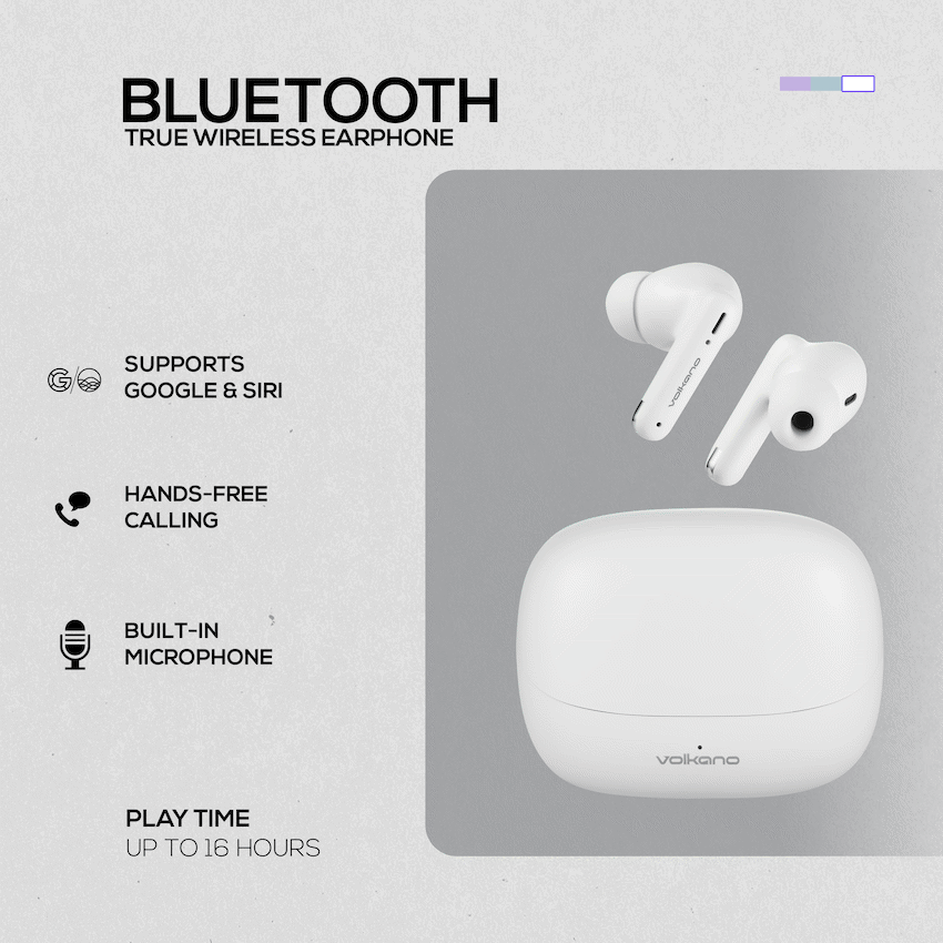 Volkano Audio Volkano Jupiter Series TWS Earphones - White