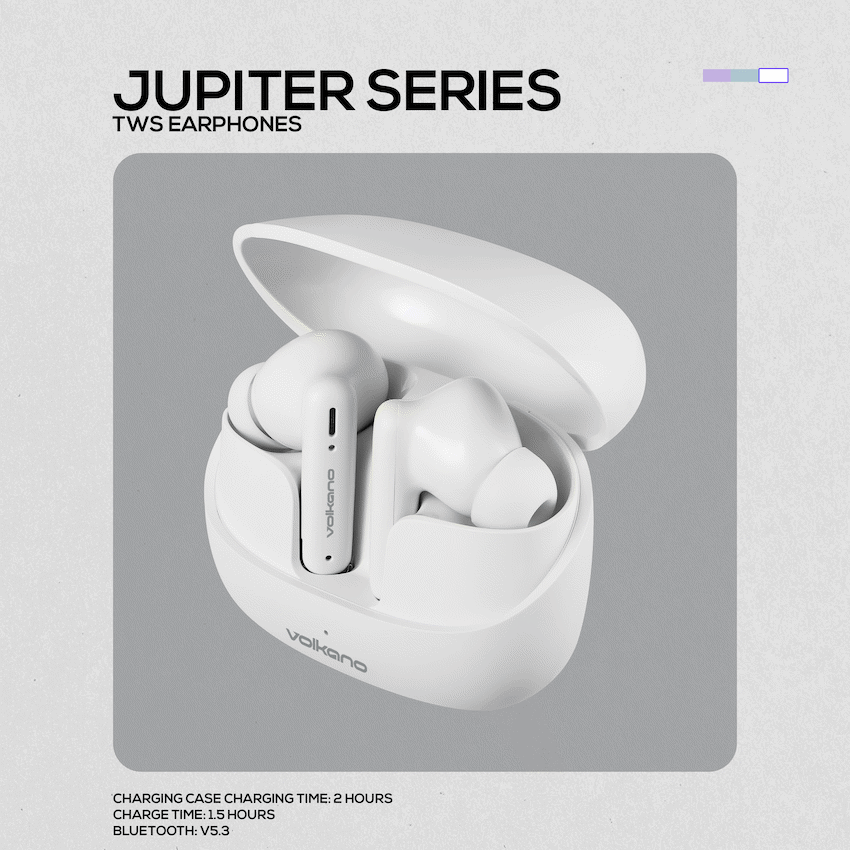 Volkano Audio Volkano Jupiter Series TWS Earphones - White