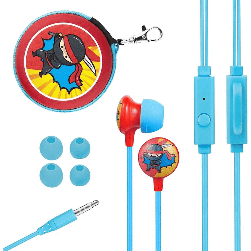 Volkano Audio Volkano Kiddies Series Earphones with Keychain - Ninja