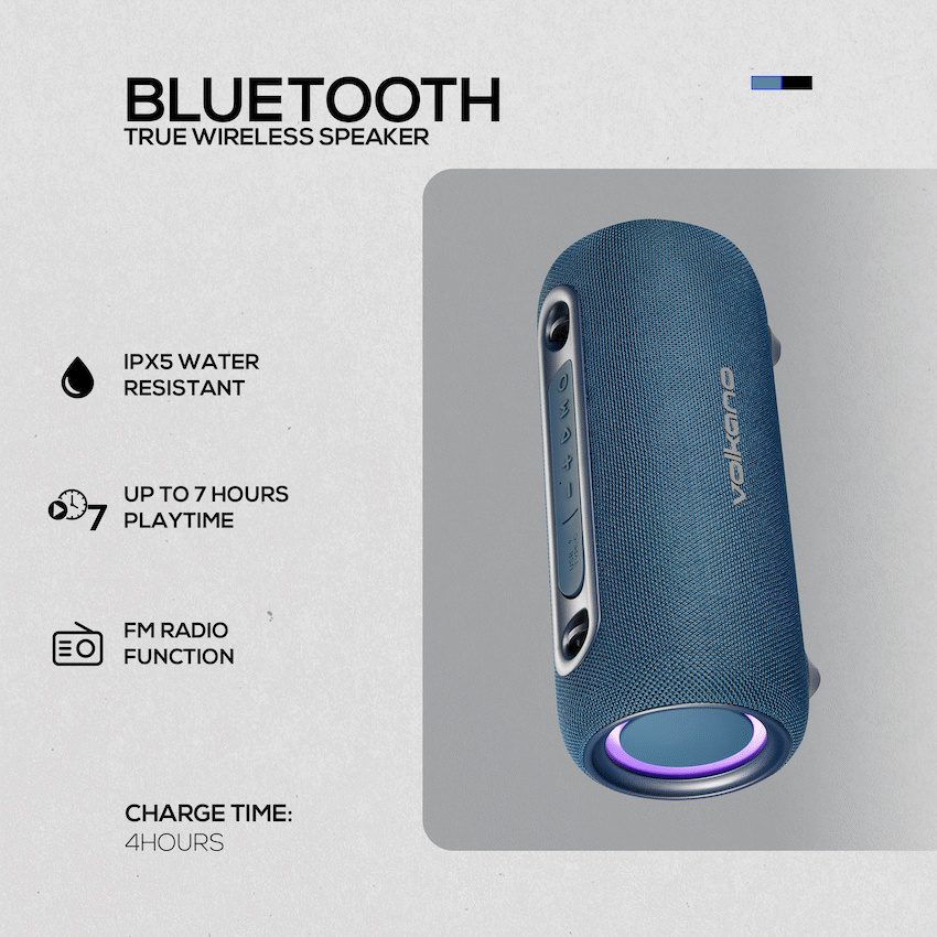 Volkano Audio Volkano Mamba 2.0 Series Bluetooth Speaker - Blue