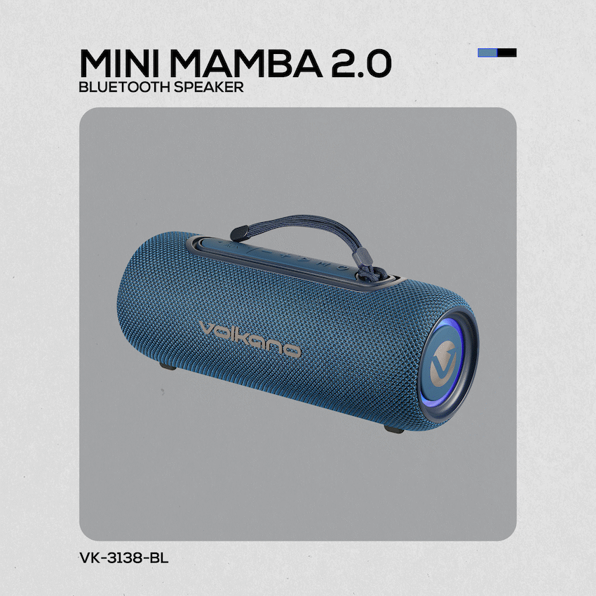 Volkano Audio Volkano Mini Mamba 2.0 Series Bluetooth Speaker - Blue