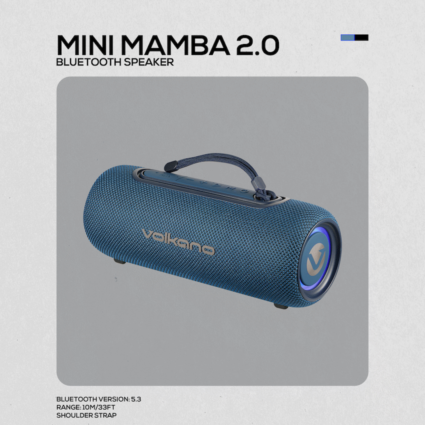 Volkano Audio Volkano Mini Mamba 2.0 Series Bluetooth Speaker - Blue