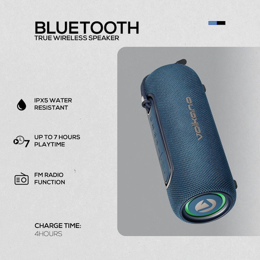 Volkano Audio Volkano Mini Mamba 2.0 Series Bluetooth Speaker - Blue