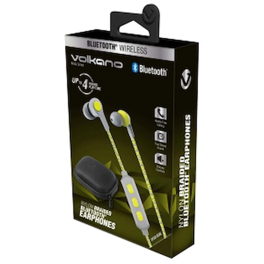 Volkano Audio Volkano Moda - Nylon Bluetooth Earphones with Carry Case - YL