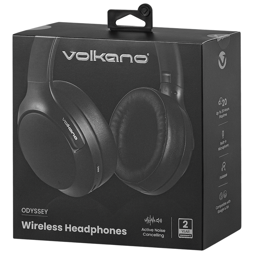 Volkano Audio Volkano Odyssey ANC Bluetooth Wireless Headphone - Black