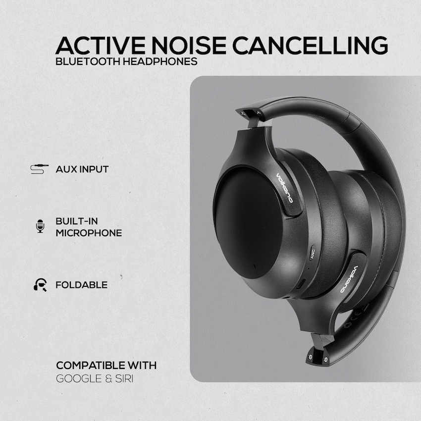 Volkano Audio Volkano Odyssey ANC Bluetooth Wireless Headphone - Black