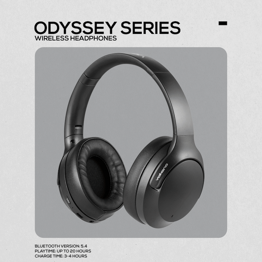 Volkano Audio Volkano Odyssey ANC Bluetooth Wireless Headphone - Black