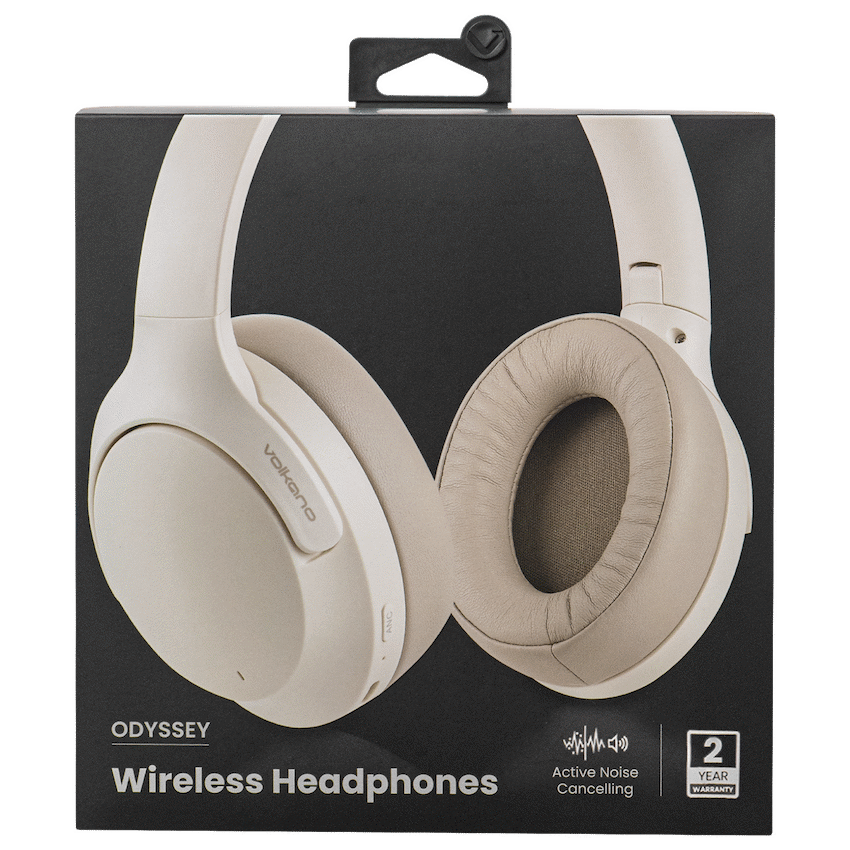 Volkano Audio Volkano Odyssey ANC Bluetooth Wireless Headphone - Nude