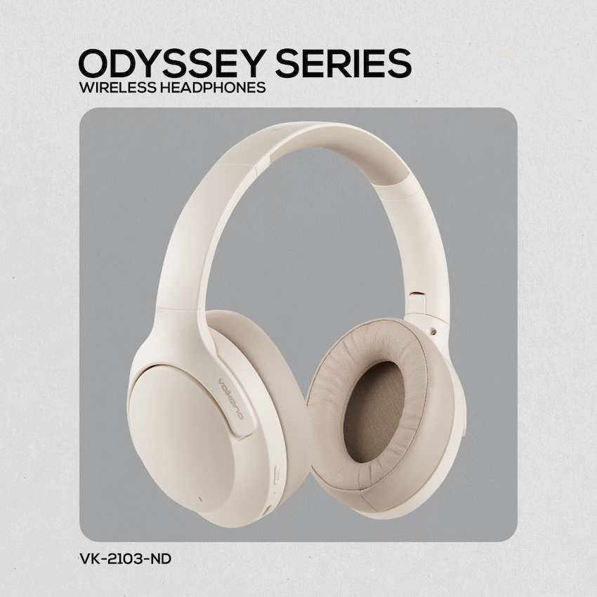 Volkano Audio Volkano Odyssey ANC Bluetooth Wireless Headphone - Nude