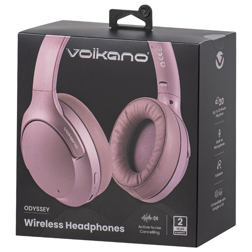 Volkano Audio Volkano Odyssey ANC Bluetooth Wireless Headphone - Rose Gold