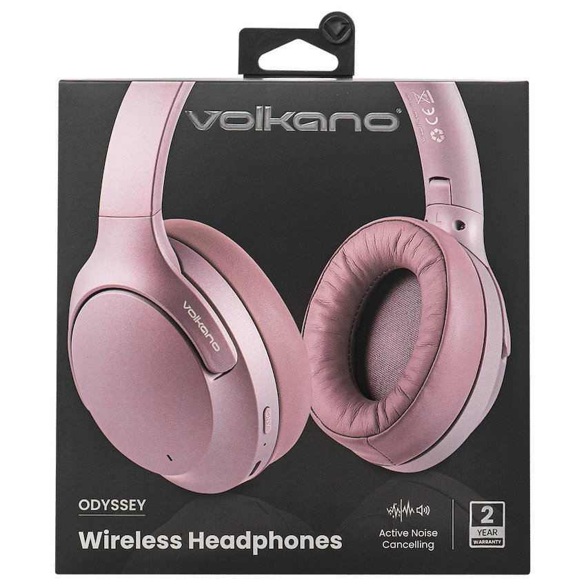 Volkano Audio Volkano Odyssey ANC Bluetooth Wireless Headphone - Rose Gold