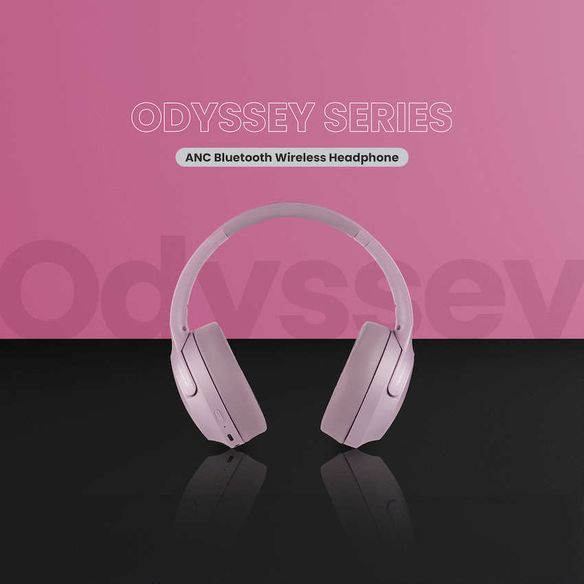 Volkano Audio Volkano Odyssey ANC Bluetooth Wireless Headphone - Rose Gold