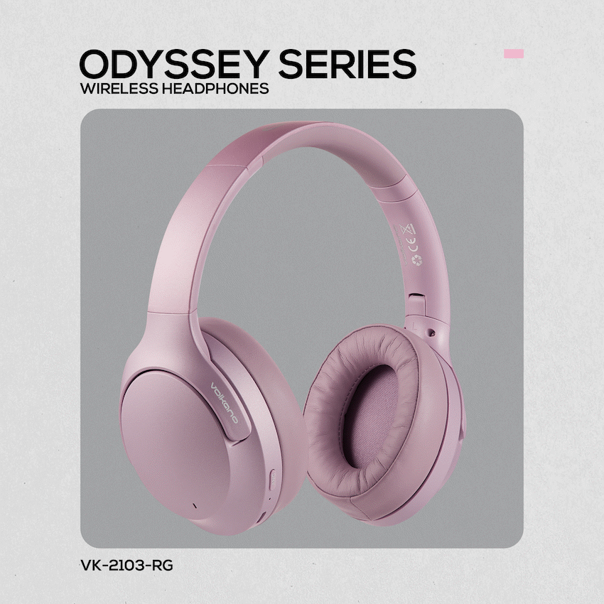 Volkano Audio Volkano Odyssey ANC Bluetooth Wireless Headphone - Rose Gold