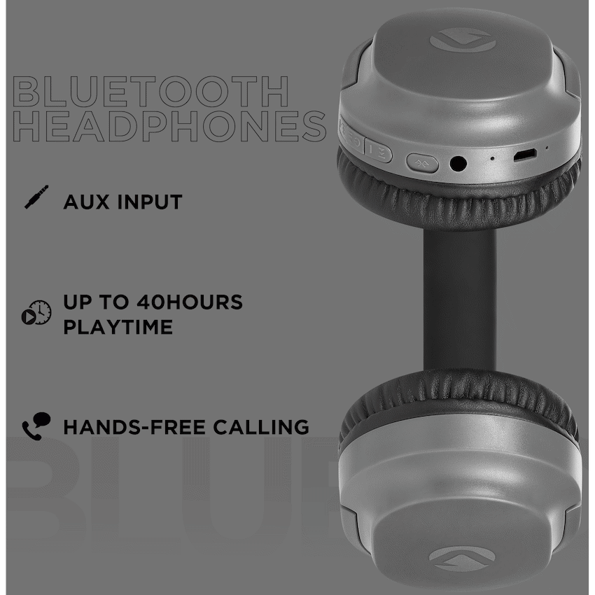 Volkano Audio Volkano Pebble Series Bluetooth Headphones - Dark Grey