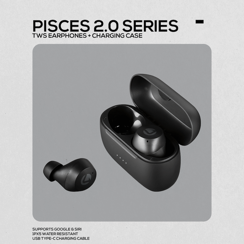 Volkano Audio Volkano Pisces 2.0 Series TWS Earphones - Black