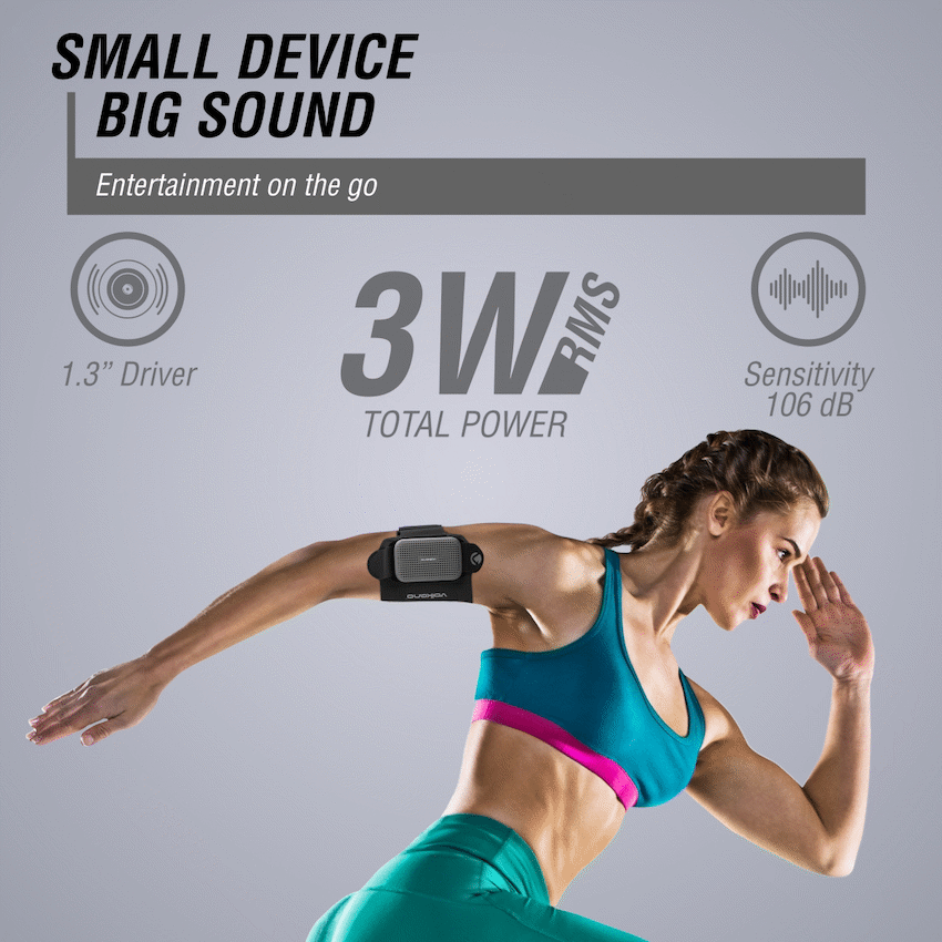 Volkano Audio Volkano Pumped Series Wearable Speaker with Armband - Blue/Green