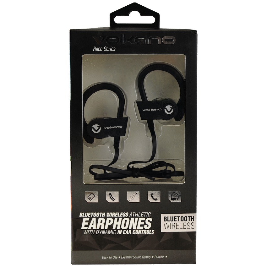 Volkano Audio Volkano Race Series Bluetooth Sport Earhook Earphones - Black