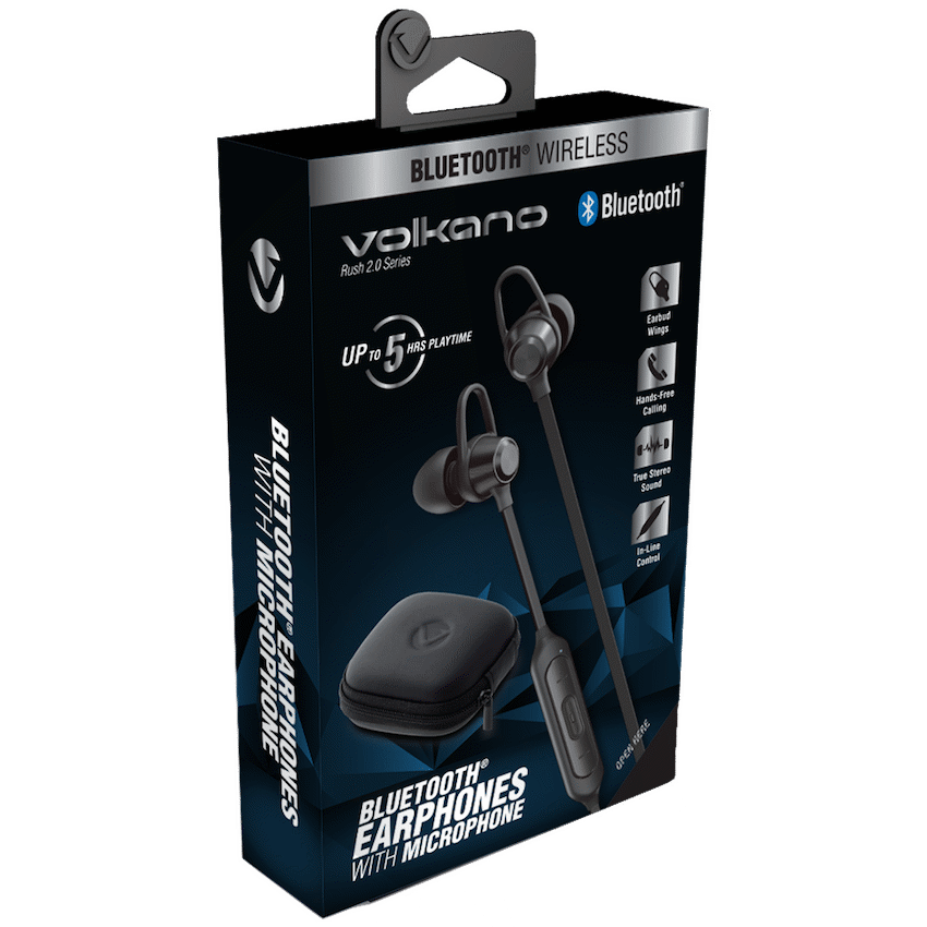 Volkano Audio Volkano Rush 2.0 Bluetooth Earphones - Black