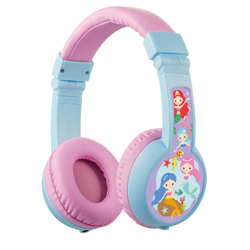 Volkano Audio Volkano Sidekick Series Wired Kiddies Headphones with Share Port - Lavender/Light Blue