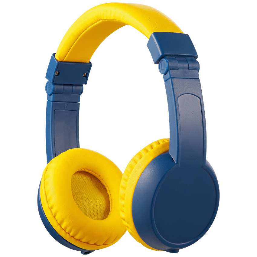 Volkano Audio Volkano Sidekick Series Wired Kiddies Headphones with Share Port - Yellow/Blue
