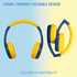 Volkano Audio Volkano Sidekick Series Wired Kiddies Headphones with Share Port - Yellow/Blue