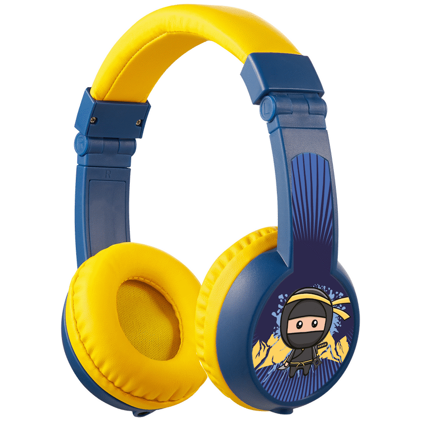 Volkano Audio Volkano Sidekick Series Wired Kiddies Headphones with Share Port - Yellow/Blue