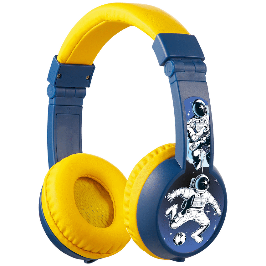 Volkano Audio Volkano Sidekick Series Wired Kiddies Headphones with Share Port - Yellow/Blue