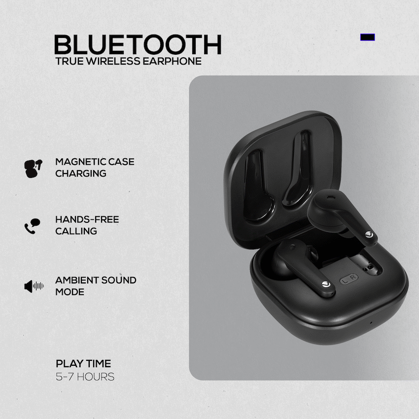 Volkano Audio Volkano Silento ANC Series True Wireless + Charging Case - Black