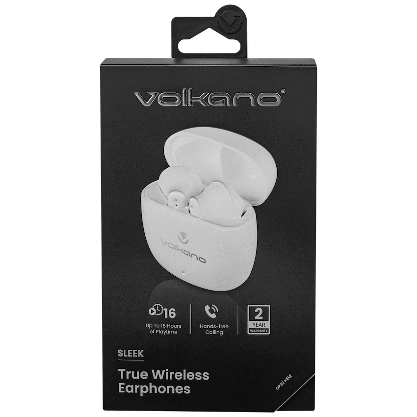 Volkano Audio Volkano Sleek Series TWS Earphones - White