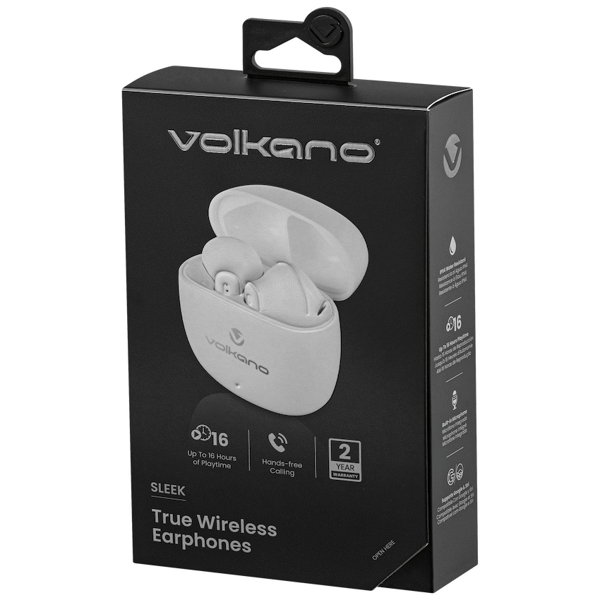 Volkano Audio Volkano Sleek Series TWS Earphones - White