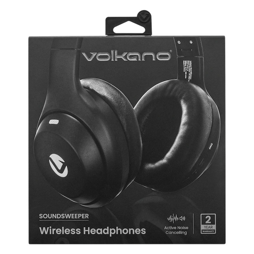 Volkano Audio Volkano SoundSweeper Series Active Noise Cancelling bluetooth Headphones - Black
