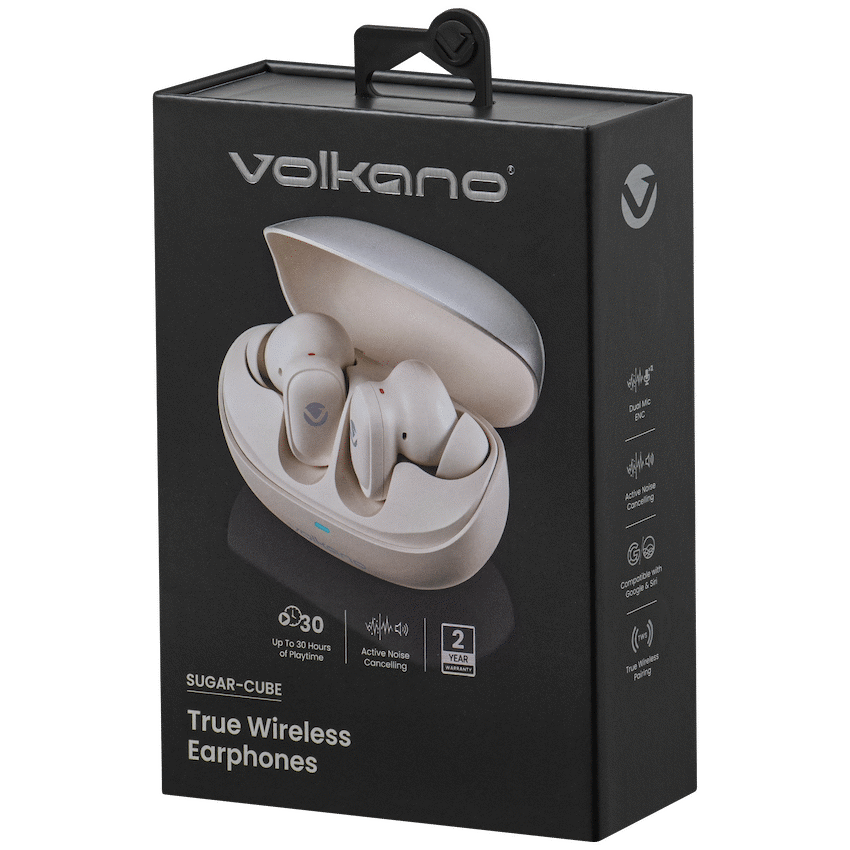 Volkano Audio Volkano Sugar-Cube Active Noise-Cancelling True Wireless Earphones - Nude