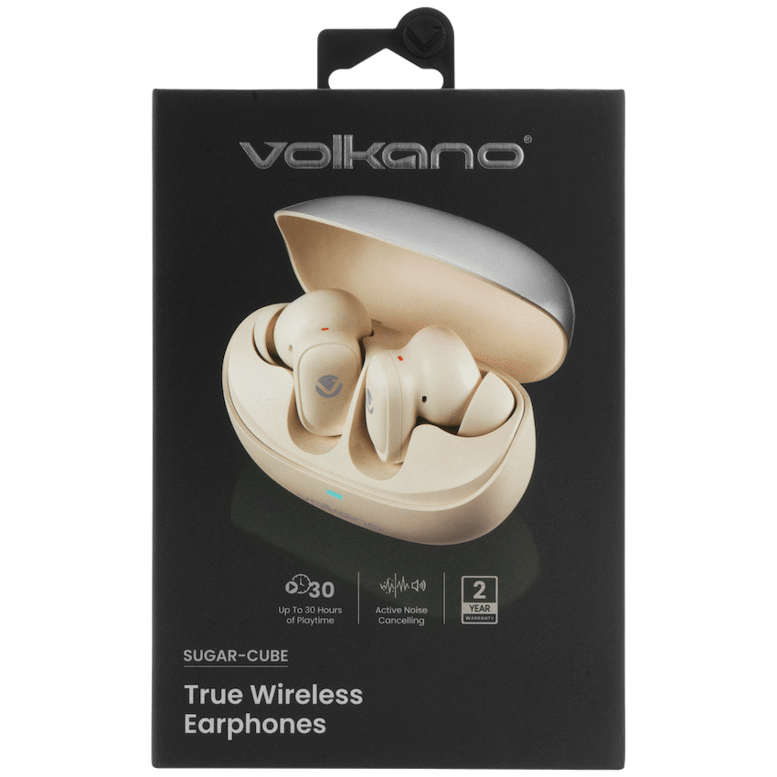 Volkano Audio Volkano Sugar-Cube Active Noise-Cancelling True Wireless Earphones - Nude