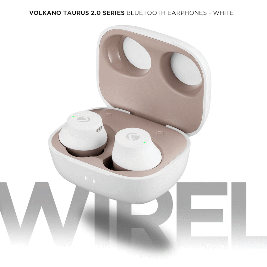 Volkano Audio Volkano Taurus Series 2.0 True Wireless Earphones - White