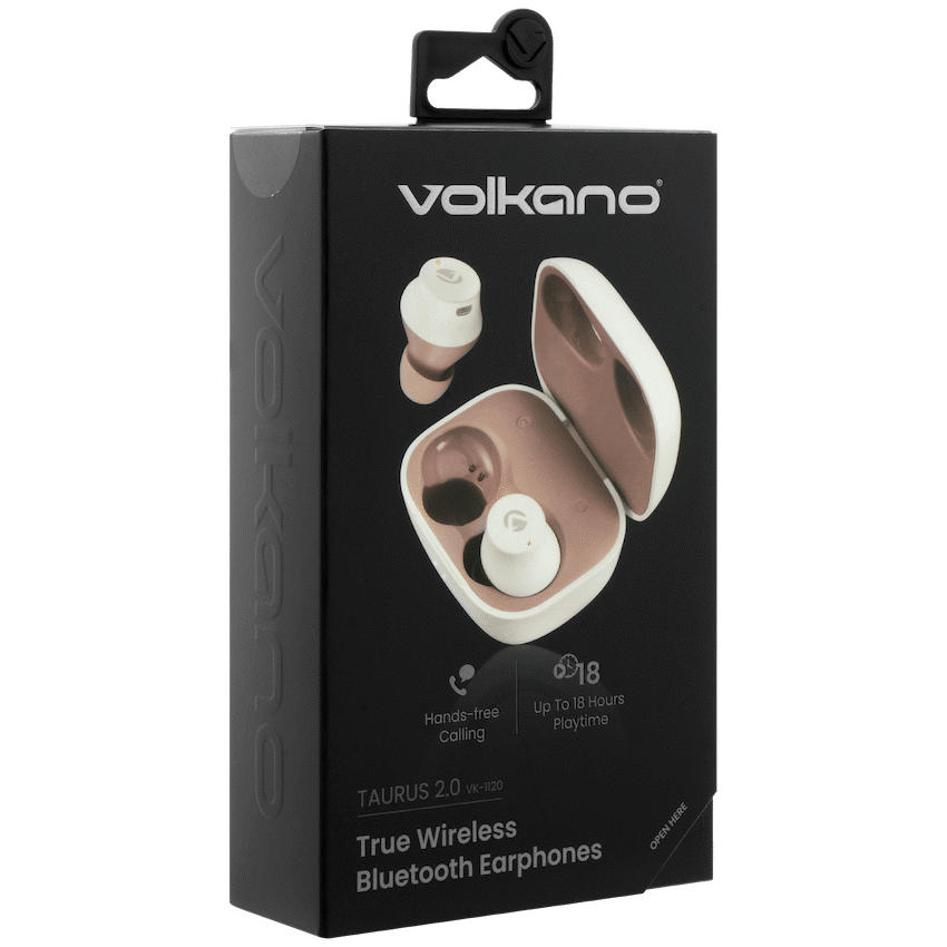 Volkano Audio Volkano Taurus Series 2.0 True Wireless Earphones - White