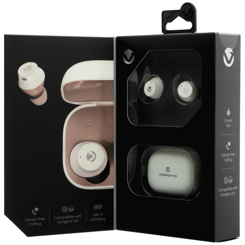 Volkano Audio Volkano Taurus Series 2.0 True Wireless Earphones - White