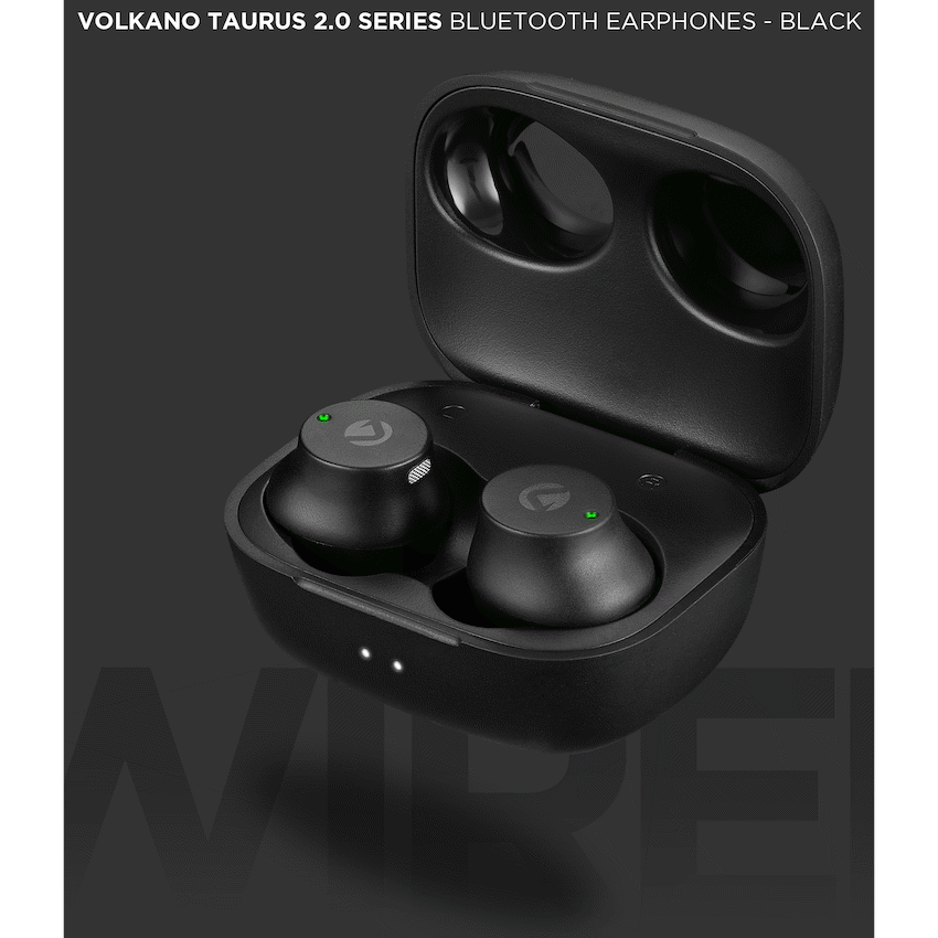 Volkano Audio Volkano Taurus Series 2.0 True Wireless Earphones with Charging Case - Black