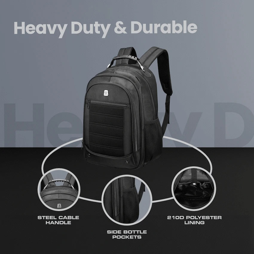 Volkano Bags Volkano Captain 15.6" Laptop Backpack - Black