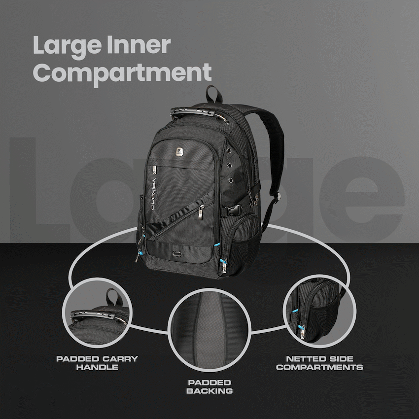 Volkano Bags Volkano G-Unit Backpack - Black/Grey/Turquoise