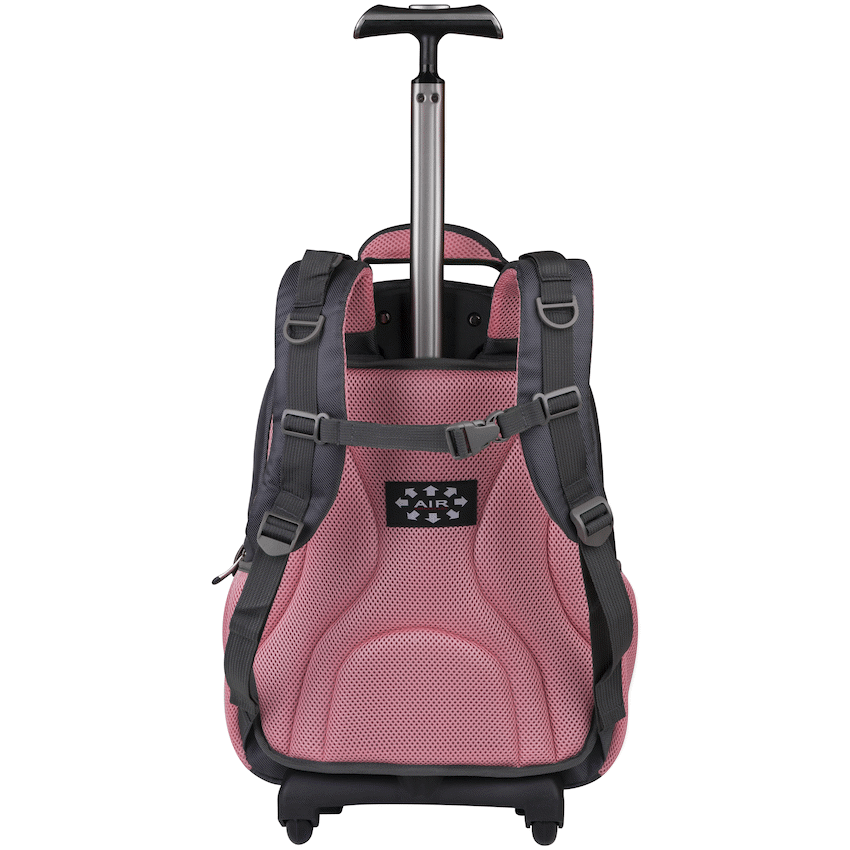 Volkano Bags Volkano Orthopaedic Trolley Backpack 35l - Dark Grey/Pink