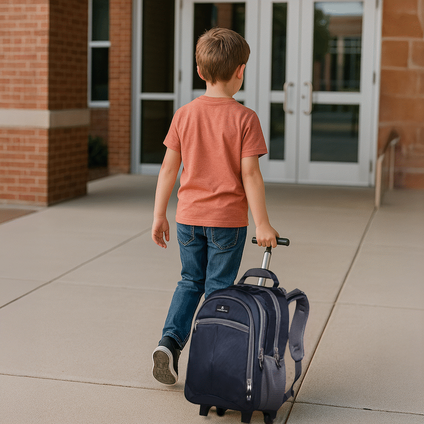 Volkano Bags Volkano Orthopaedic Trolley Backpack 35l - Navy/Grey