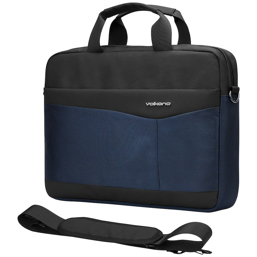 Volkano Bags Volkano Seismic 15.6" Laptop Shoulder Bag Blk/Nvy