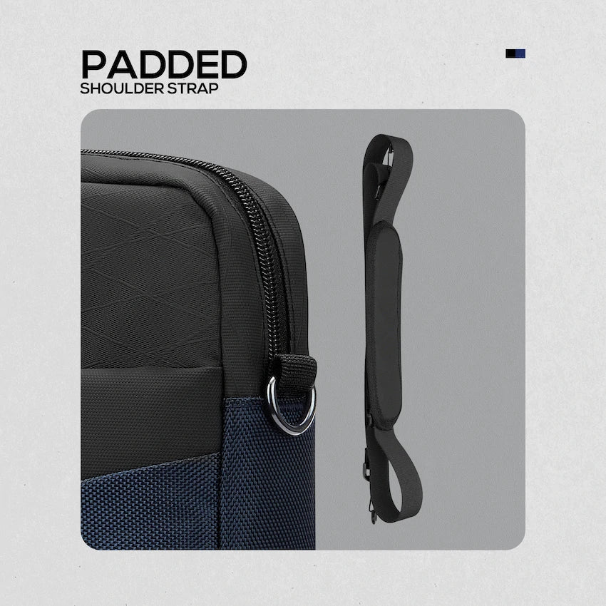 Volkano Bags Volkano Seismic 15.6" Laptop Shoulder Bag Blk/Nvy