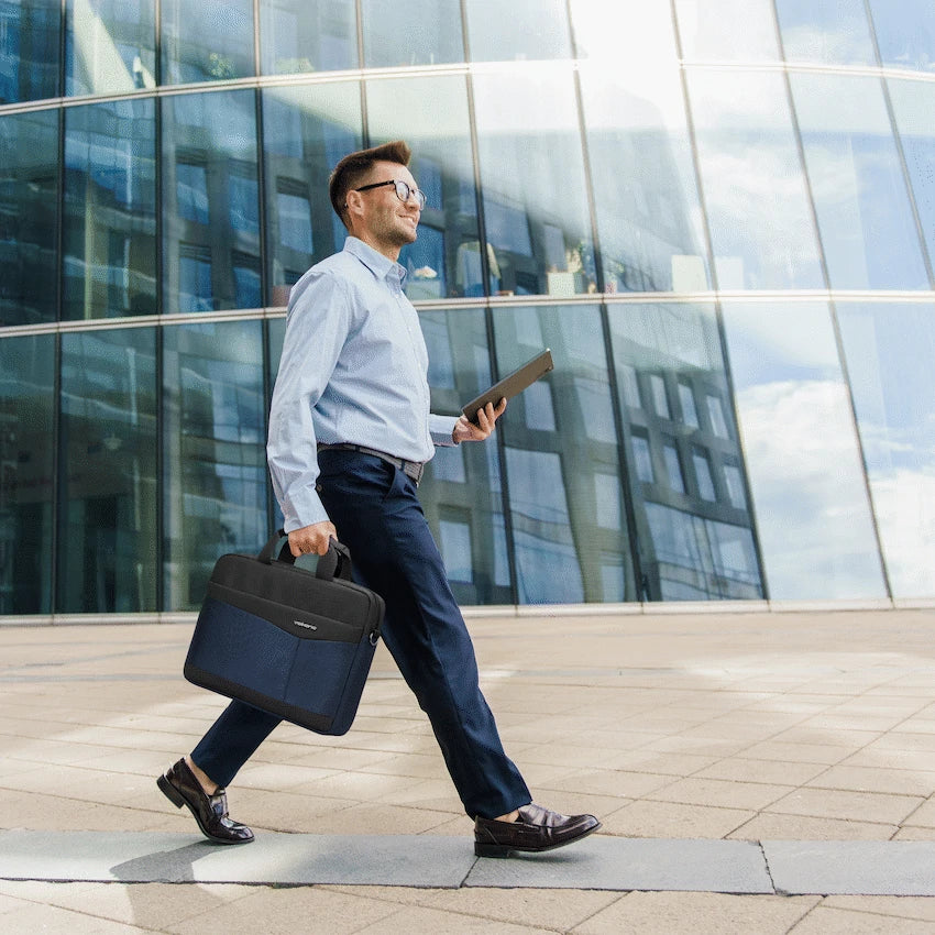 Volkano Bags Volkano Seismic 15.6" Laptop Shoulder Bag Blk/Nvy