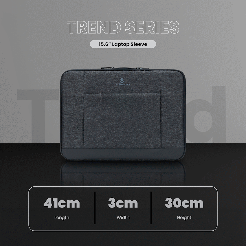 Volkano Bags Volkano Trend Series 15.6" Laptop Sleeve - Grey