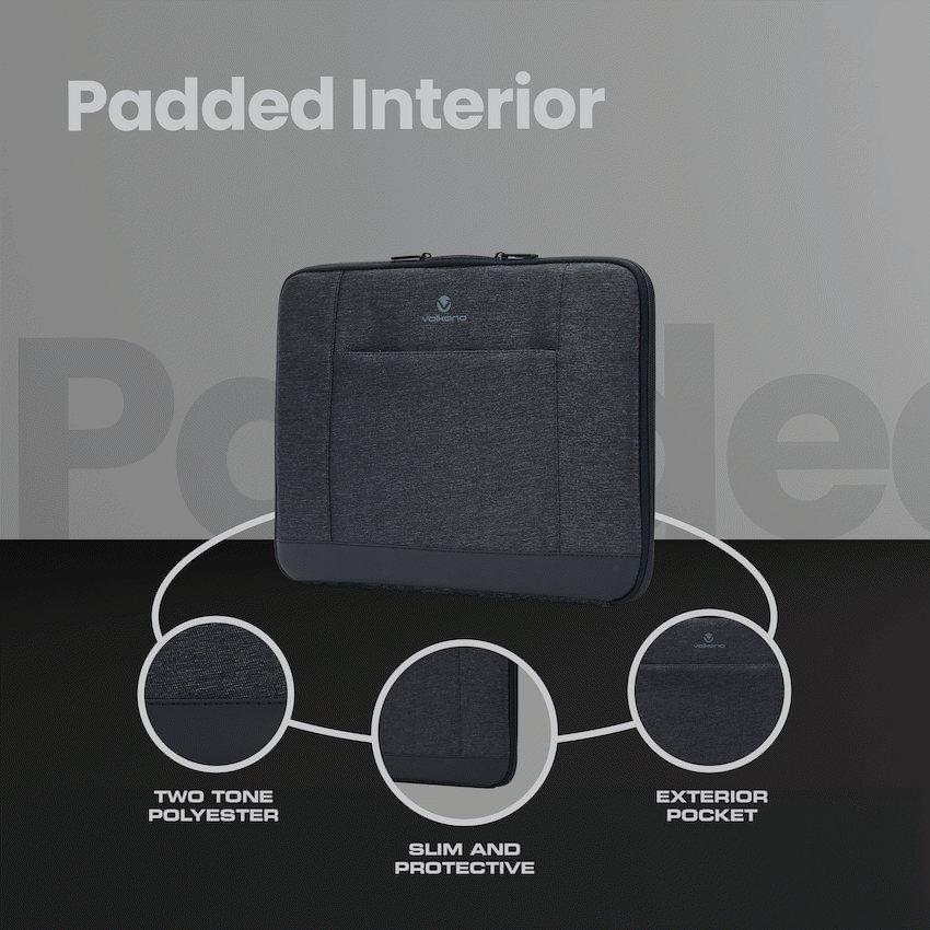 Volkano Bags Volkano Trend Series 15.6" Laptop Sleeve - Grey